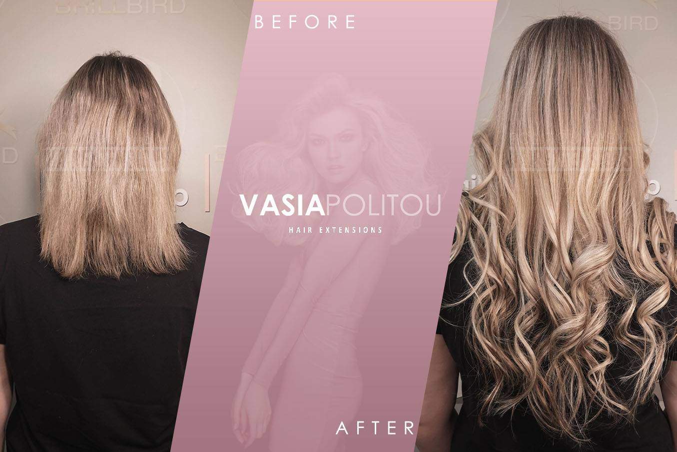 SHE hair extensions microrings Blonde - VASIA POLITOU