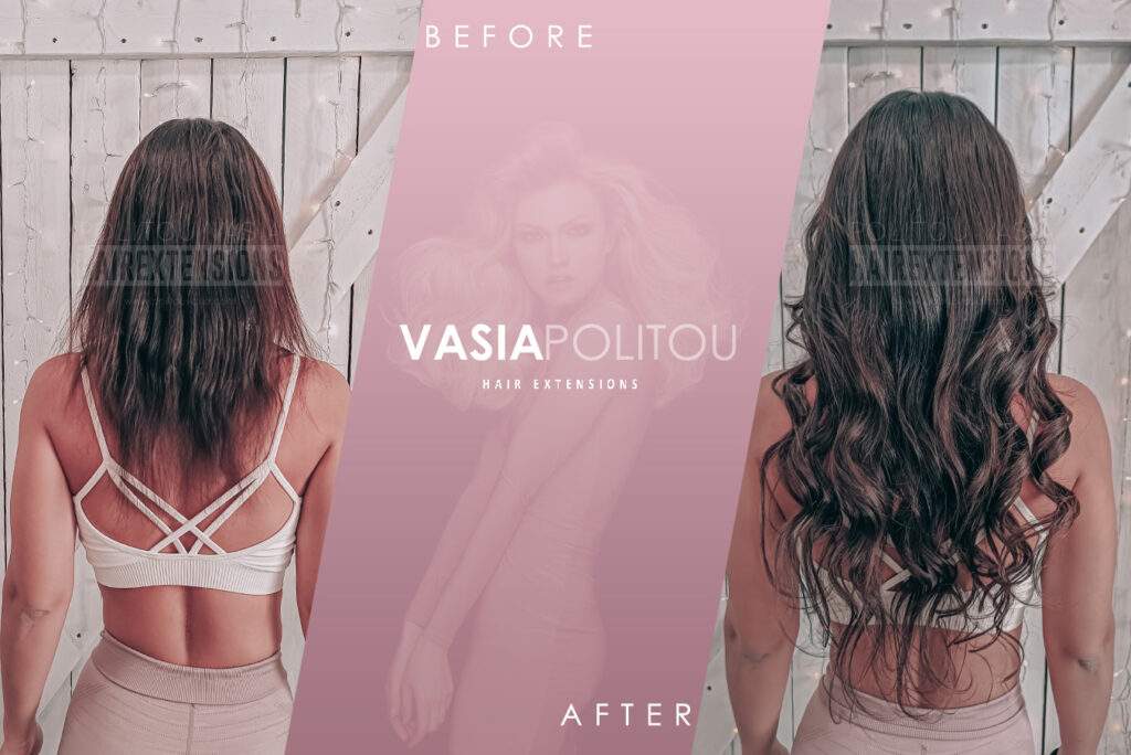 σπαστά hair extensions wavy natural hair
